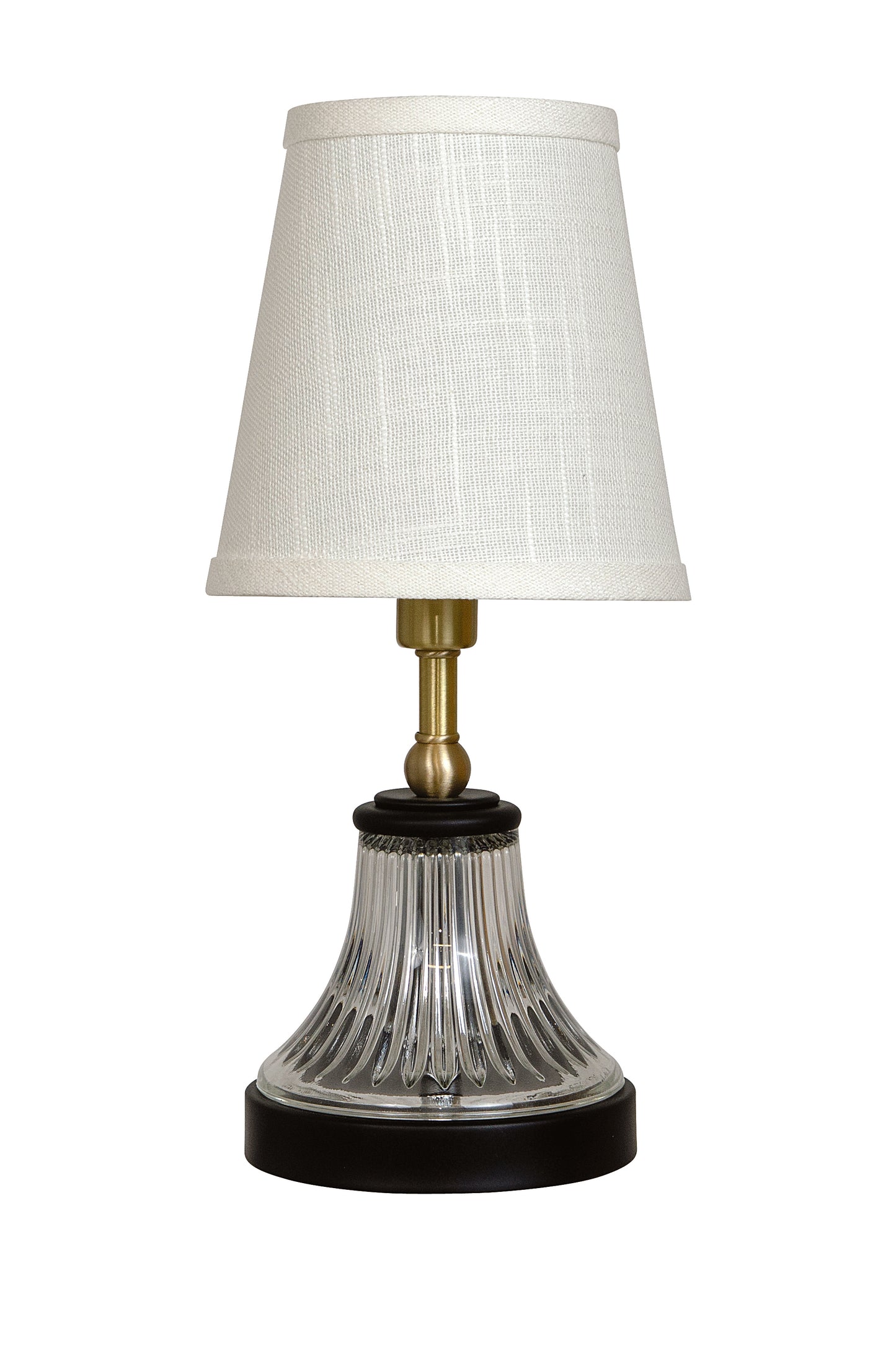 House of Troy Bryson Mini Glass Black Satin Brass Accent Lamp B207-BLK-SB