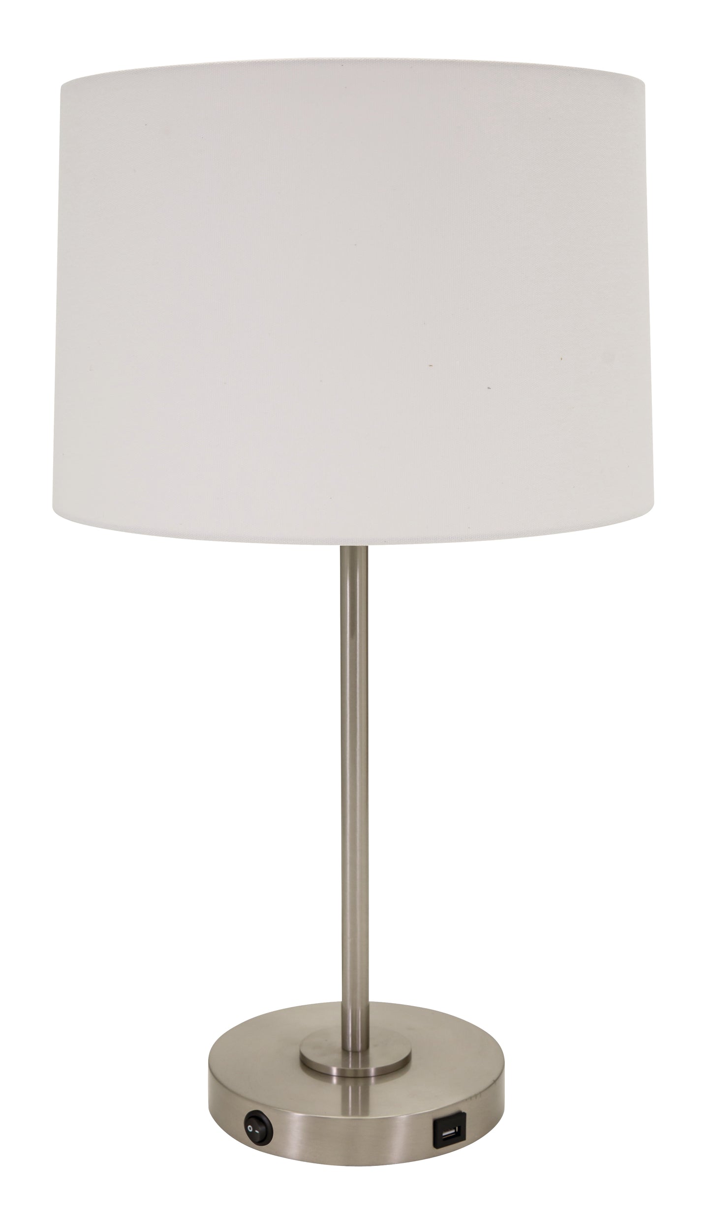 House of Troy Brandon Table Lamp USB Port Satin Nickel BR150-SN