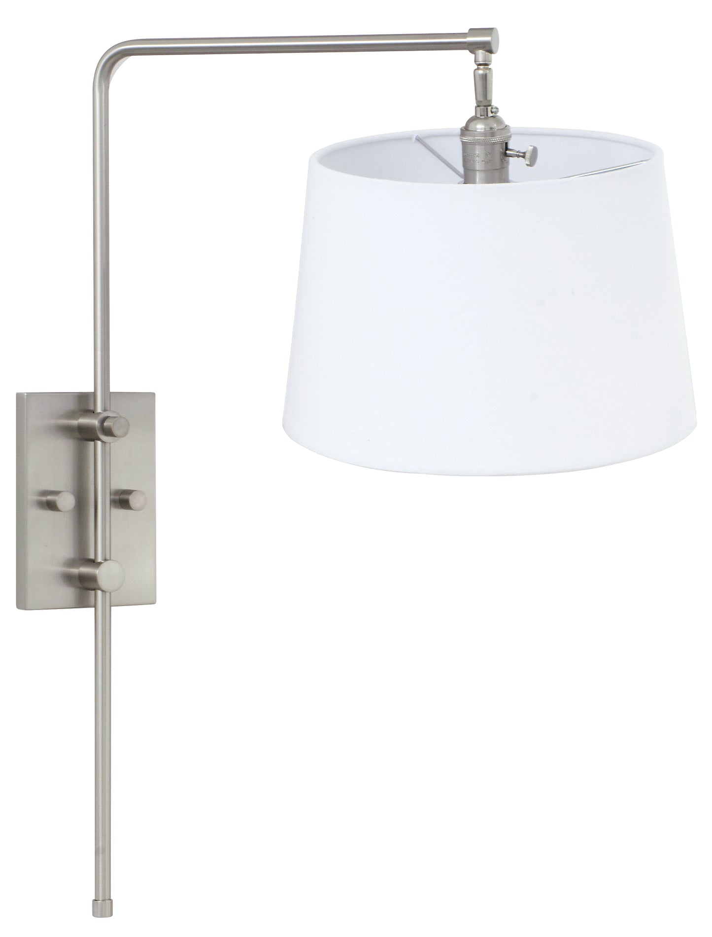 House of Troy Crown Point Satin Nickel Wall Bridge Lamp CR725-SN
