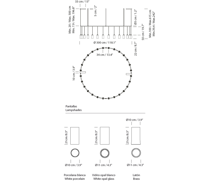 Santa & Cole Cirio Circular M Pendant Light