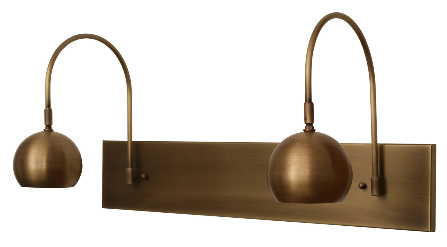 House of Troy Direct Wire Halo Double Shade LED Picture Light Antique Brass DHA24-AB