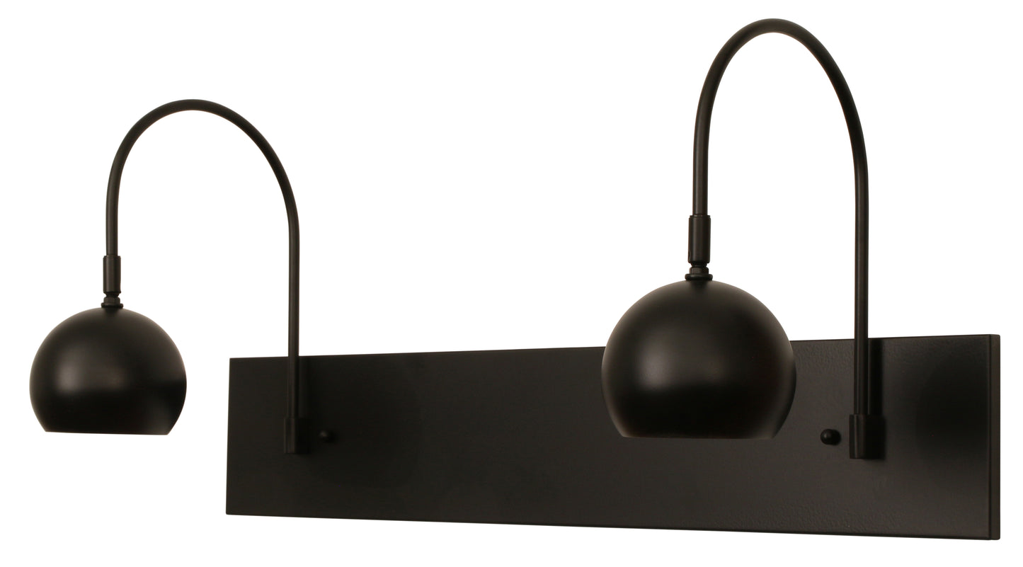 House of Troy Direct Wire Halo Double Shade LED Picture Light Black DHA24-BLK