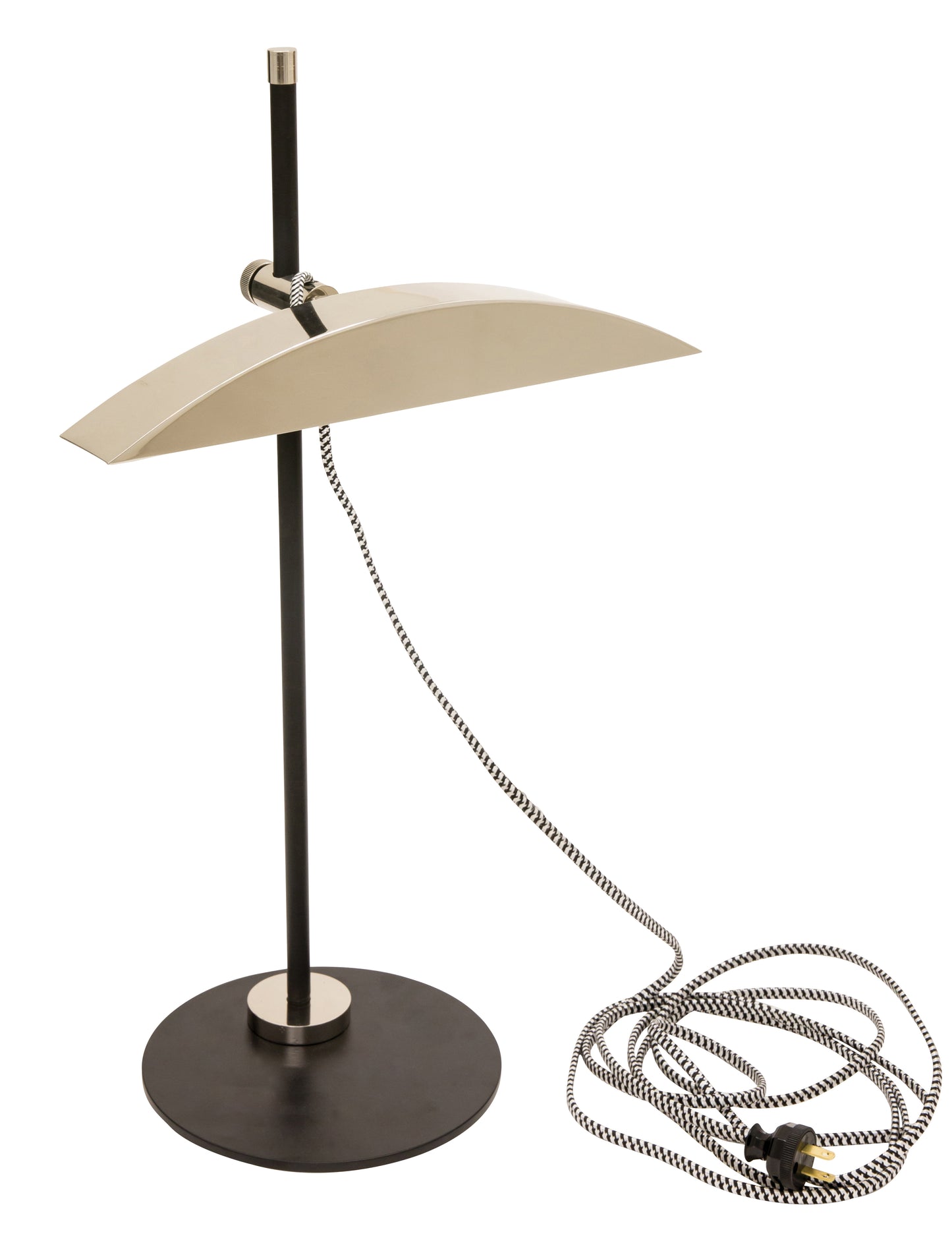 House of Troy Adjustable LED Desk Lamp Matte Black Polished Nickel Accents DSK500-BLKPN