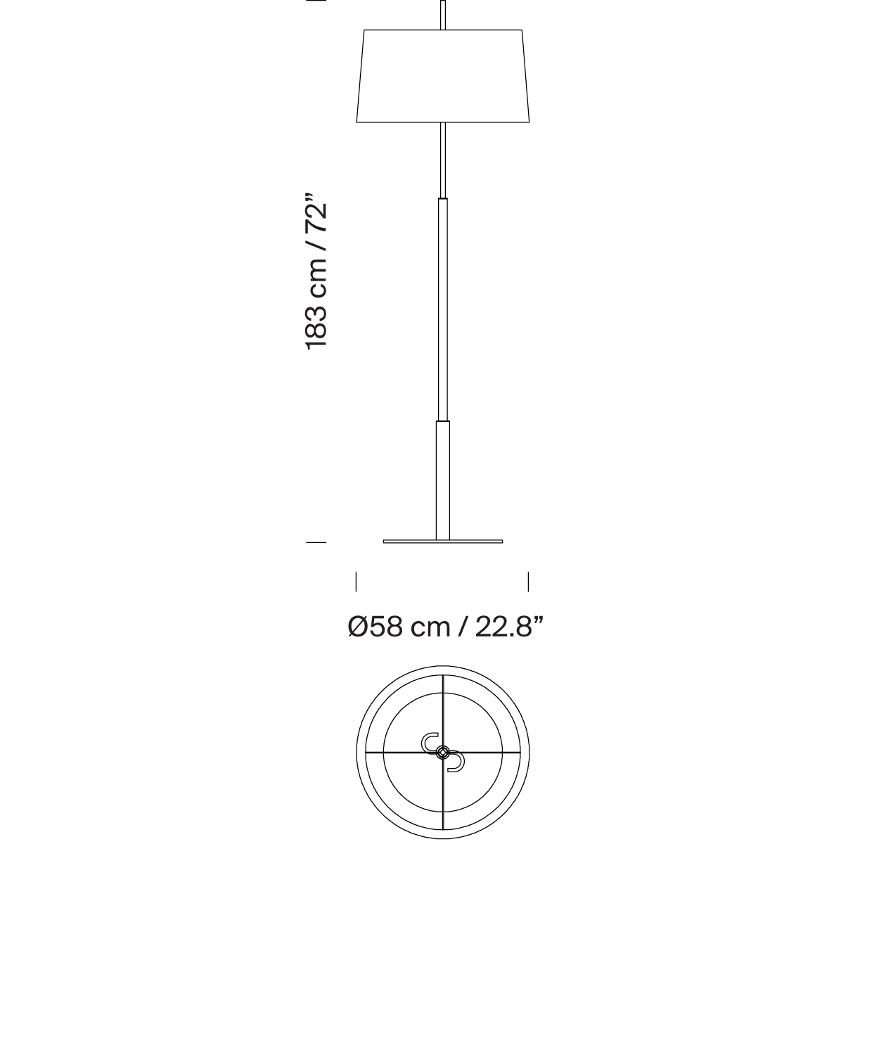 Santa & Cole Diana Mayor Floor Lamp