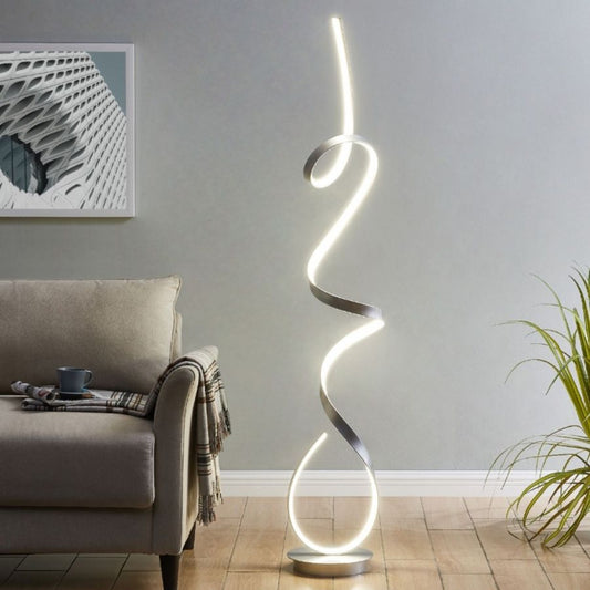 Finesse Amsterdam LED Silver 63 Floor Lamp Dimmable Fl 002