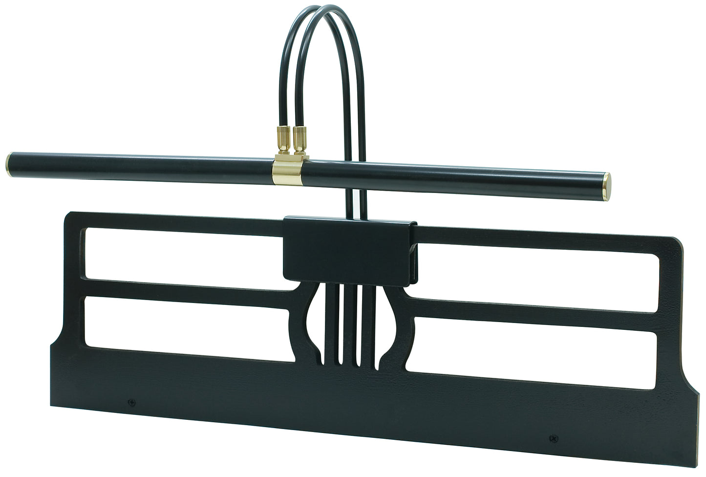 House of Troy Slim-Line Grand Piano Lamp 22" Black Polished Brass Accents GPXL-617