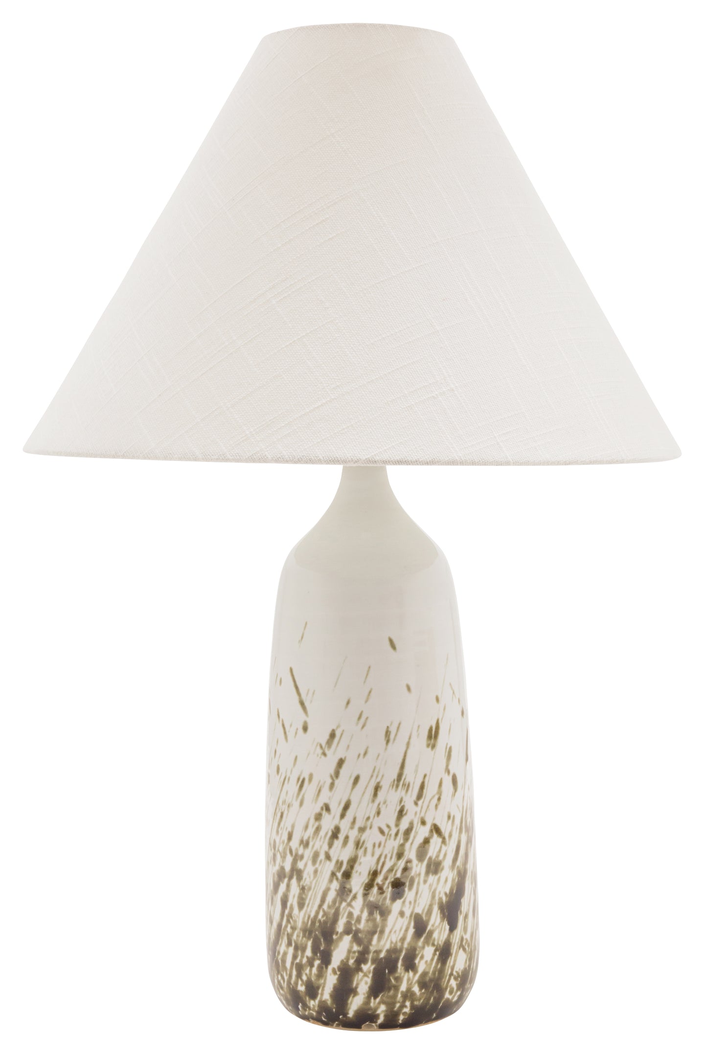 House of Troy Scatchard 25" Stoneware Table Lamp Decorated White Gloss GS100-DWG
