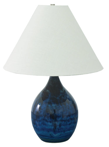 House of Troy Scatchard 22.5" Stoneware Table Lamp Midnight Blue GS300-MID