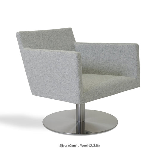sohoConcept Harput Round Swivel Lounge Chair Fabric