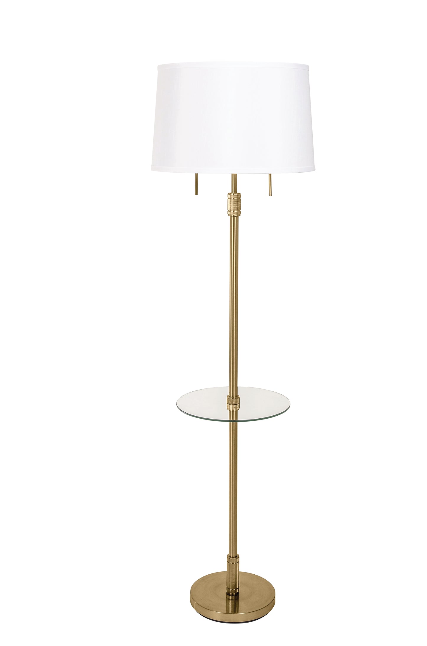 House of Troy Killington Brushed Brass Floor Lamp Glass Table Hardback KL302-BB