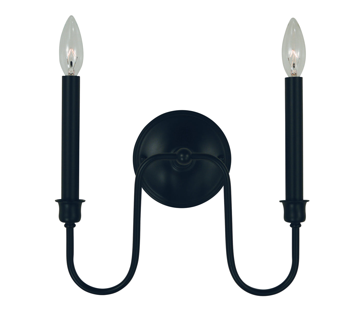 Framburg 2-Light Matte Black Jasper Wall Sconce L1132-MBLACK