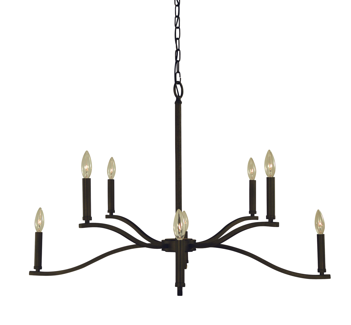 Framburg 8-Light Iron Bridgeport Dining Chandelier L1190-IRON