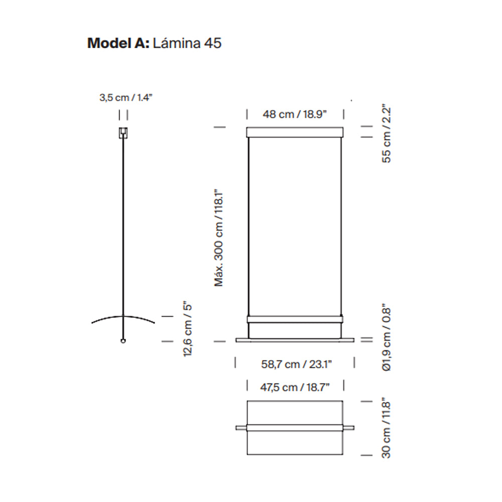 Santa & Cole Lamina 45 Pendant Light