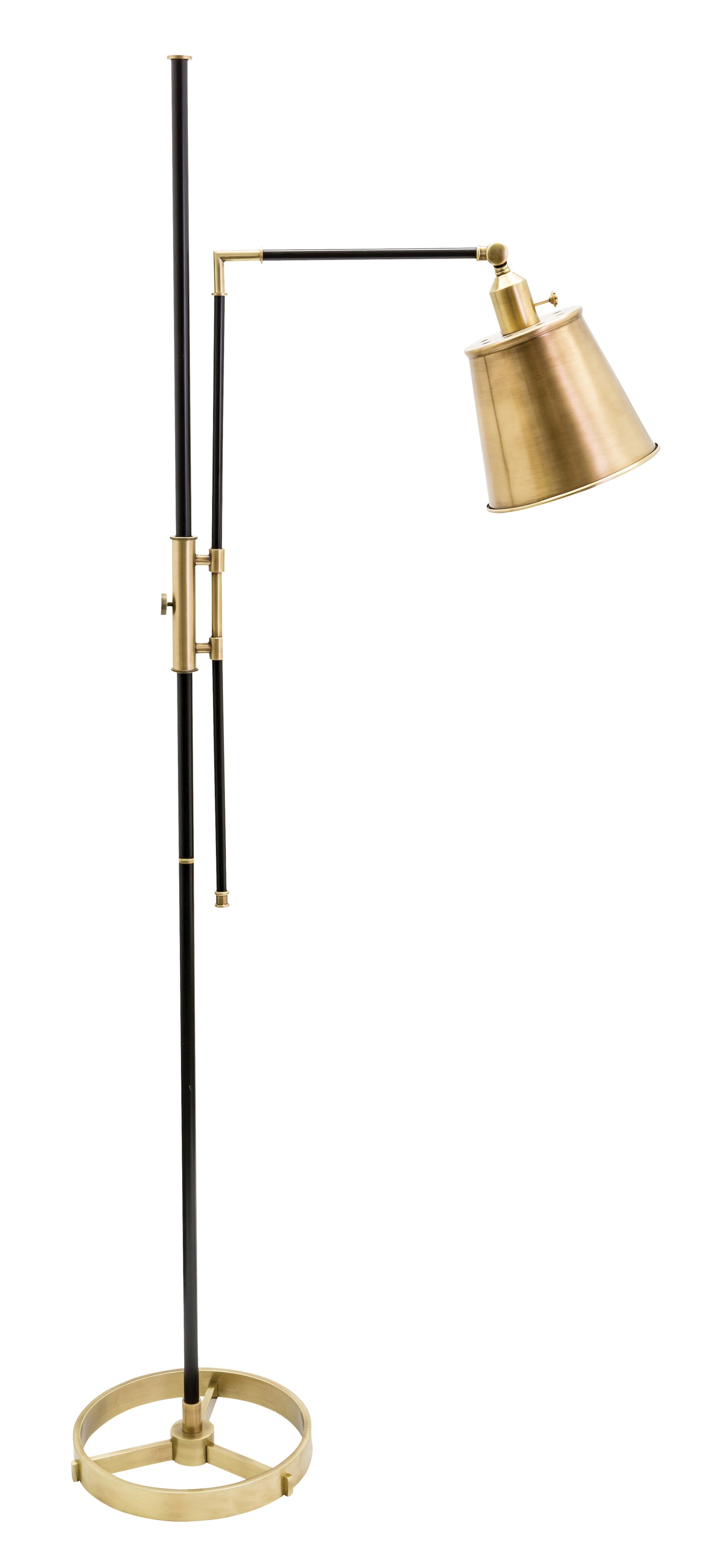House of Troy 65" Morgan Adjustable Floor Lamp Black Antique Brass M601-BLKAB