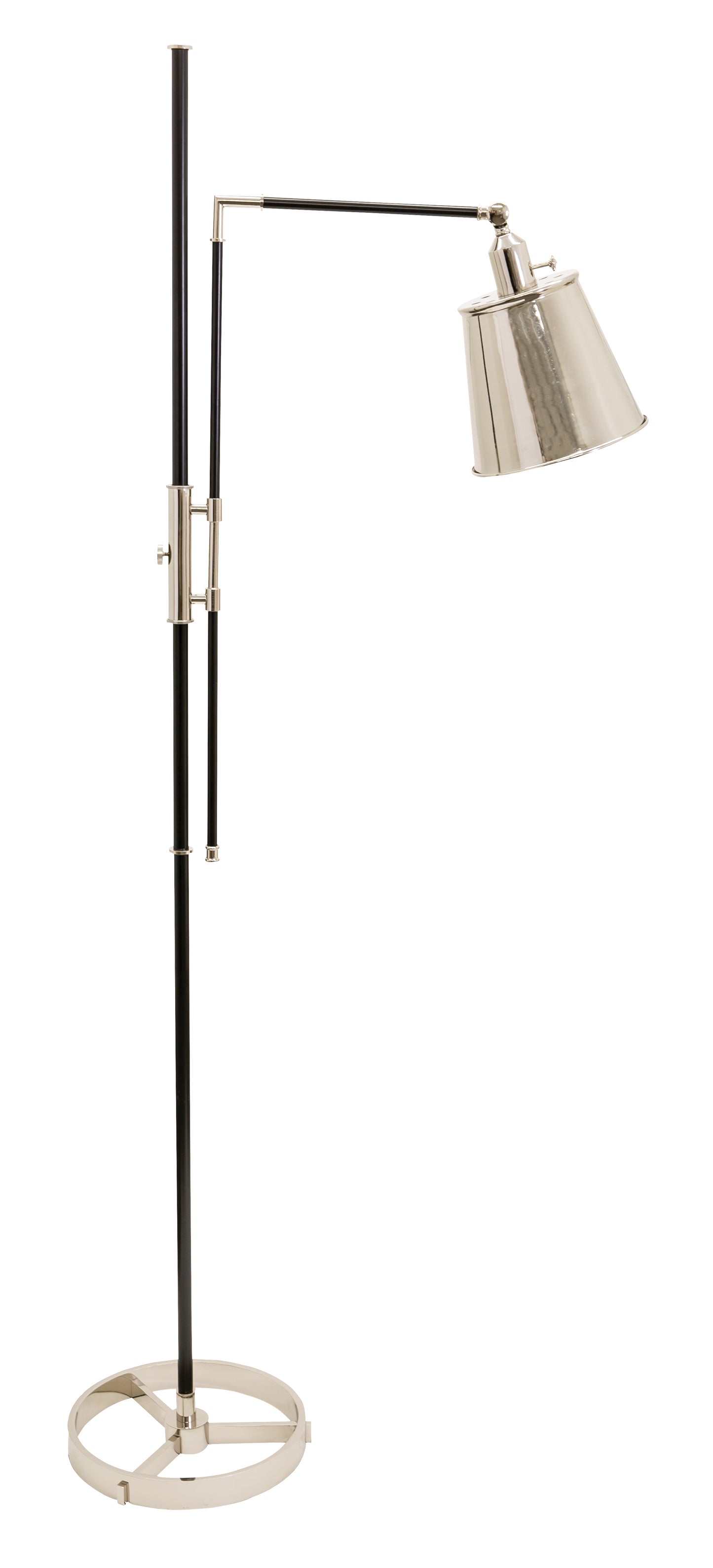 House of Troy 65" Morgan Adjustable Floor Lamp Black Polished Nickel M601-BLKPN