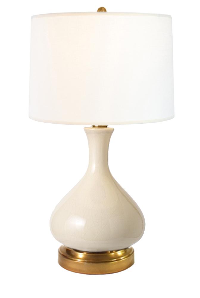Modern Lantern Cordless Lamp Bartlett Ivory Antique Brass