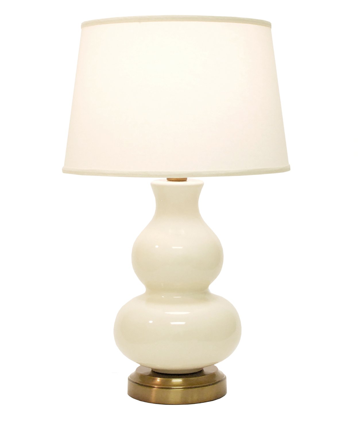 Modern Lantern Cordless Lamp Marilyn Ivory Brass