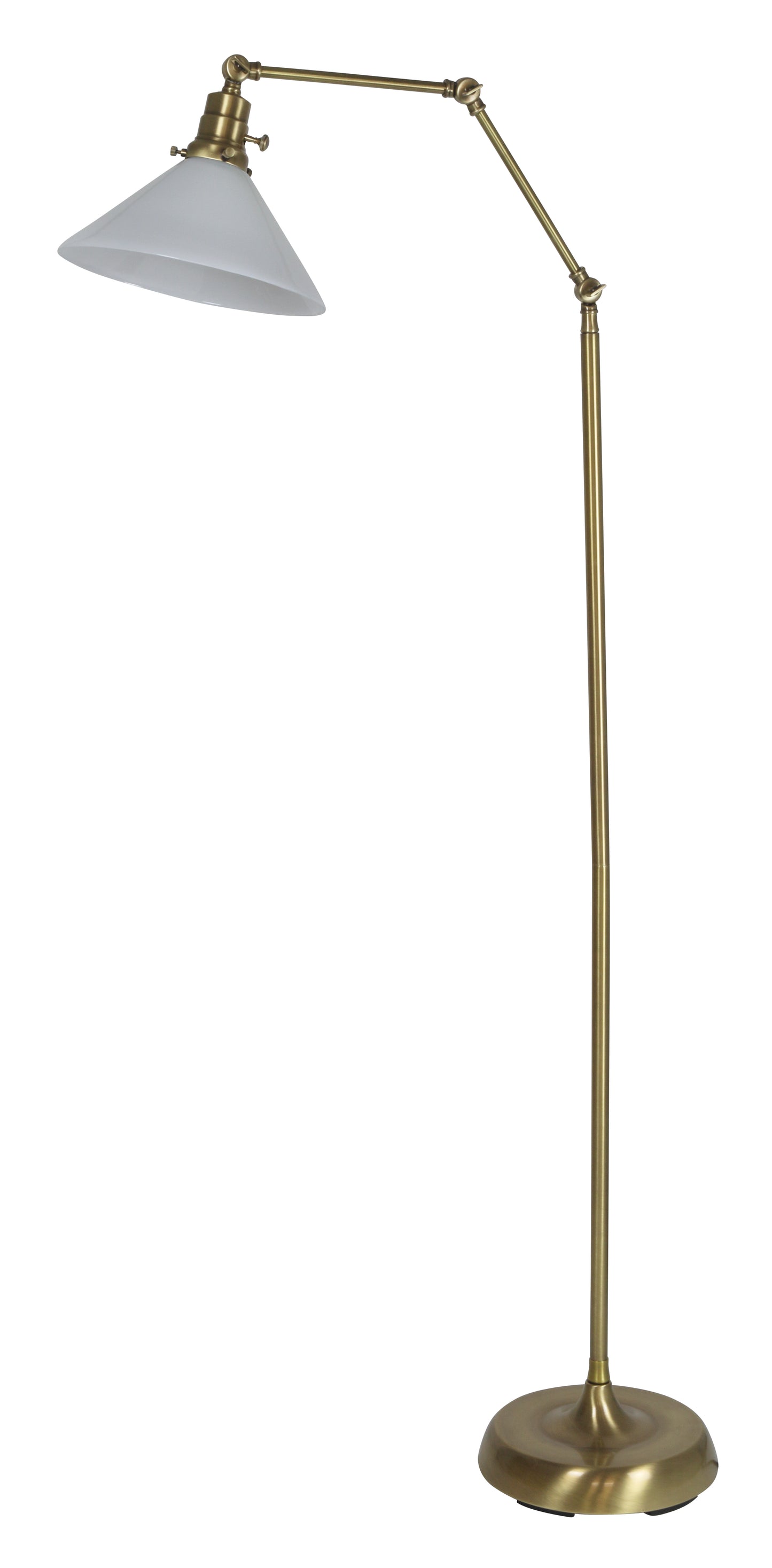 House of Troy Otis Industrial Floor Lamp OT600-AB-WT