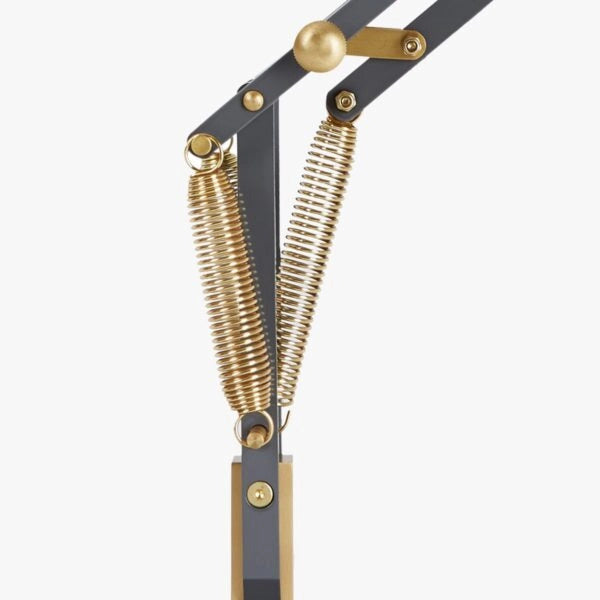 Original 1227 Brass Desk Lamp Elephant Grey by Anglepoise