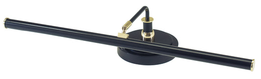 House of Troy Upright Piano Lamp 19" LED Black Polished Brass Accents PLED101-617