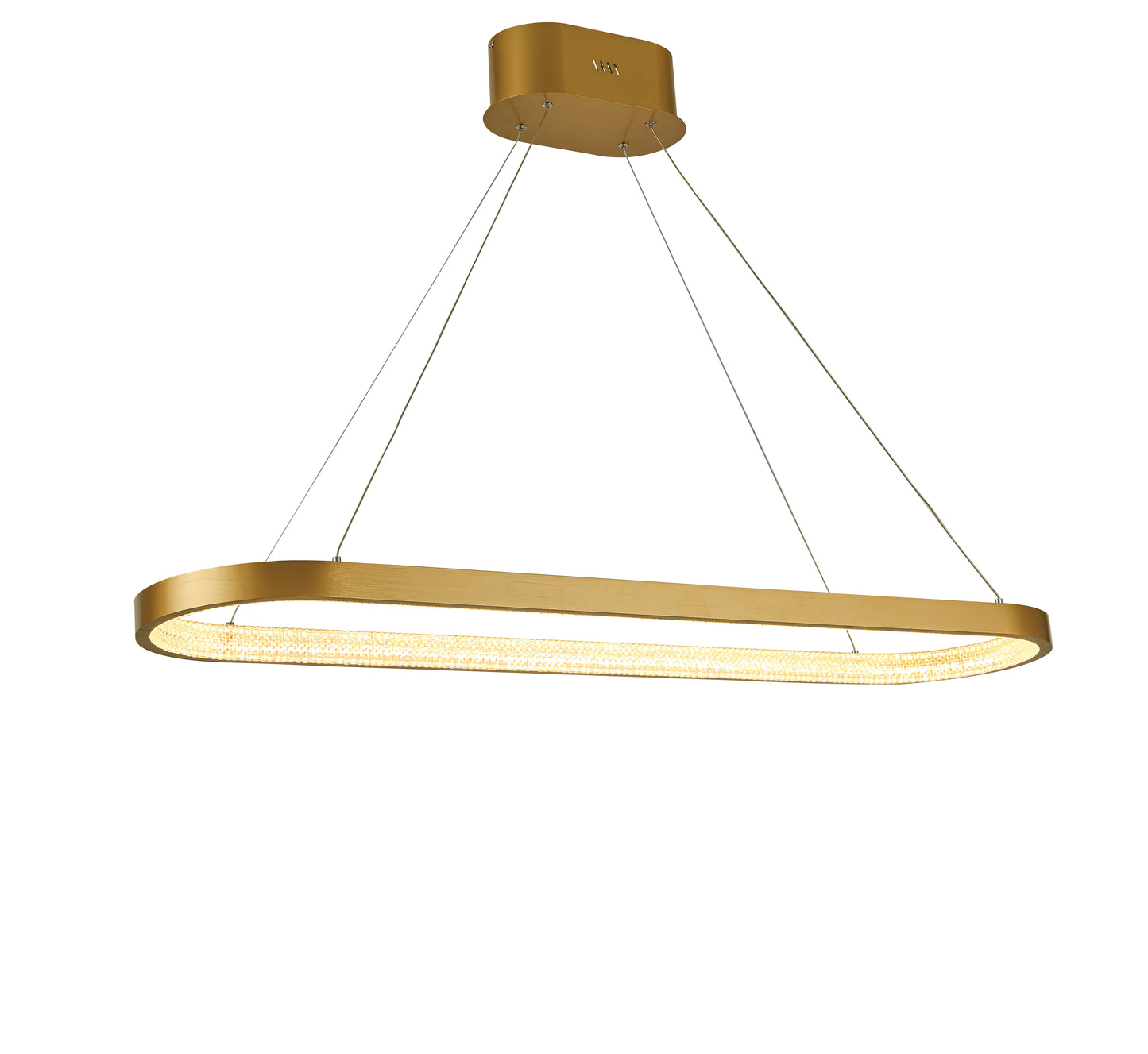 Thumprints Brushed Gold Ellipse Dining Chandelier T1020-BG