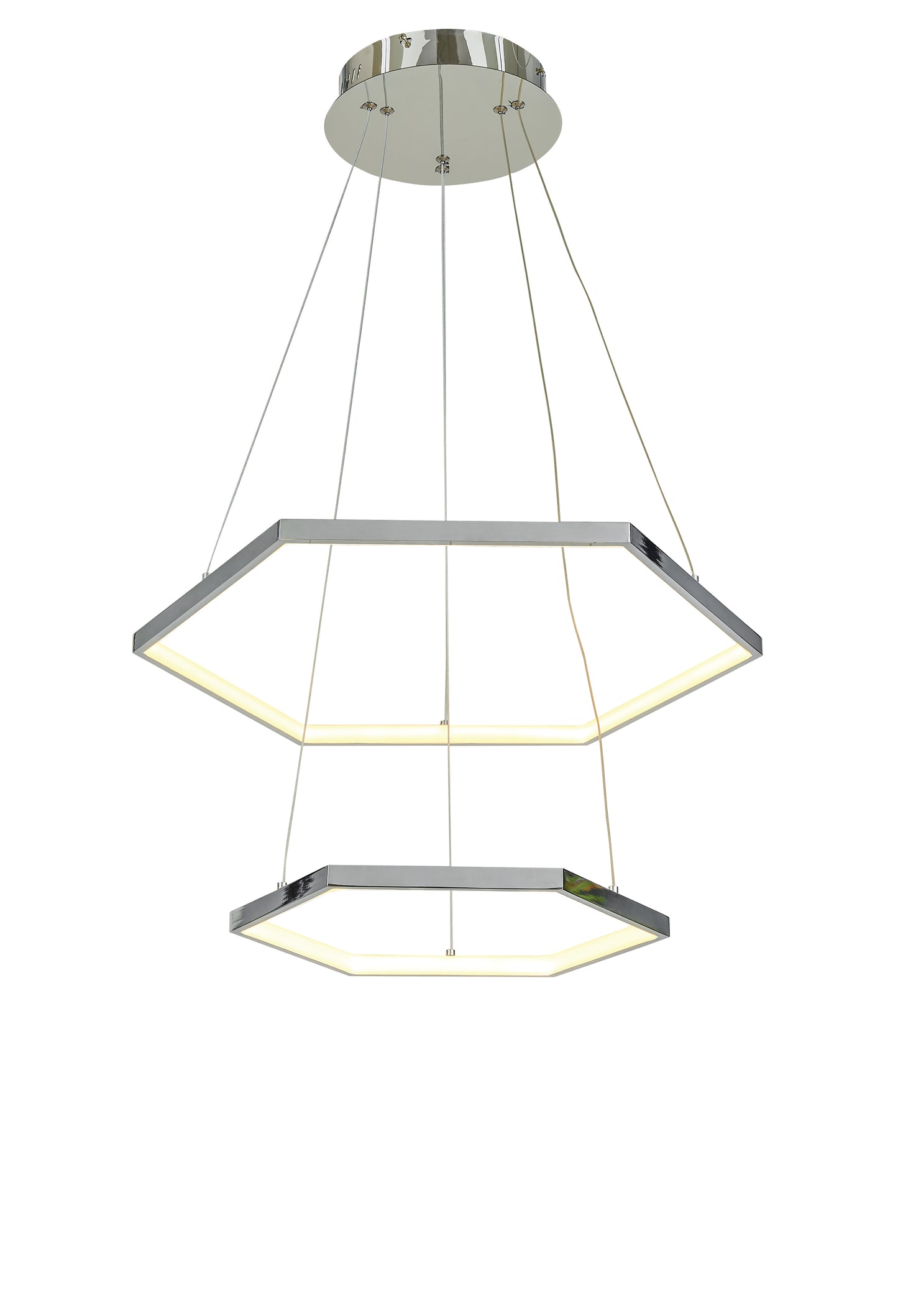 Thumprints Senary Chrome Foyer Chandelier T1035-CH