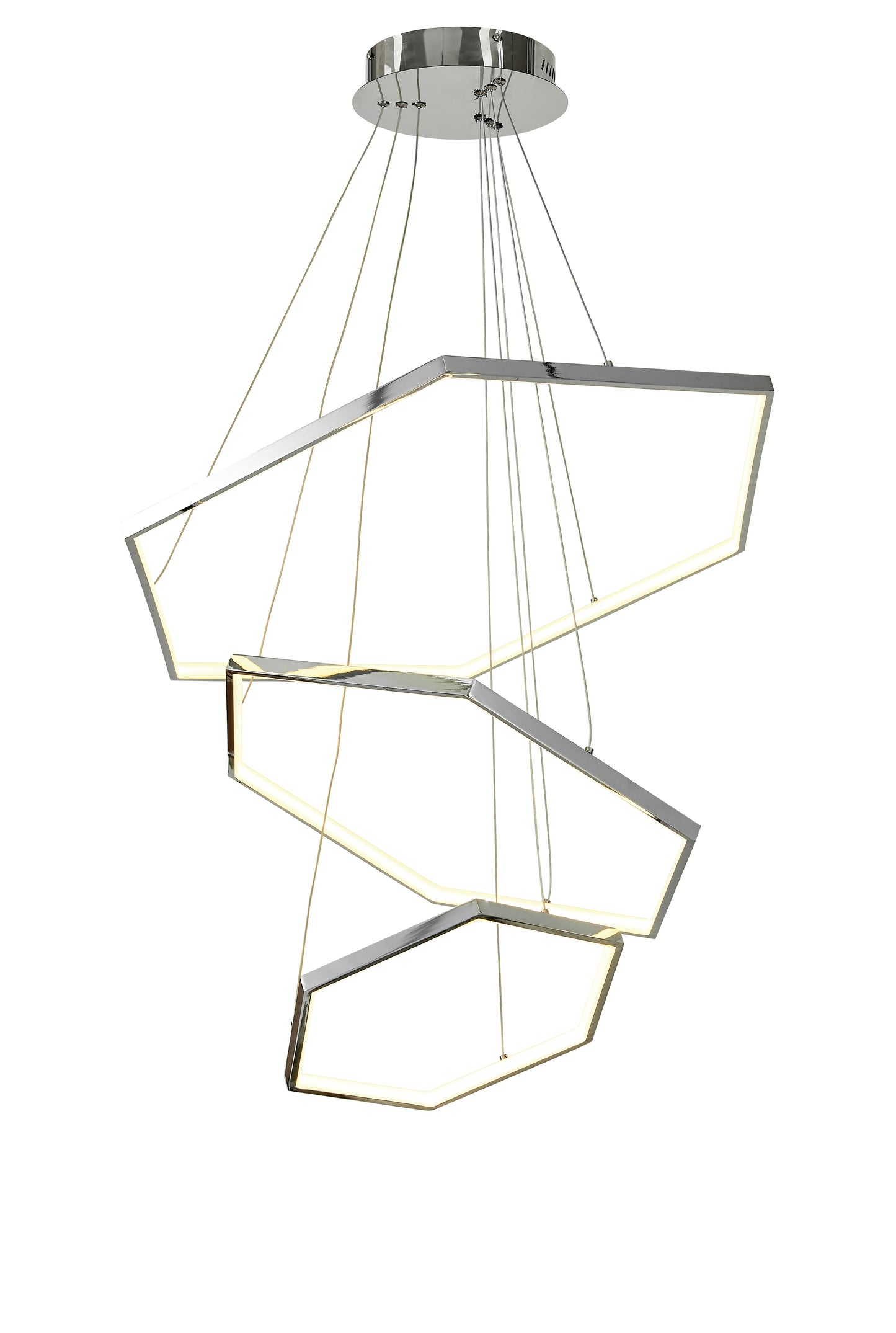 Thumprints Senary Chrome Foyer Chandelier T1038-CH