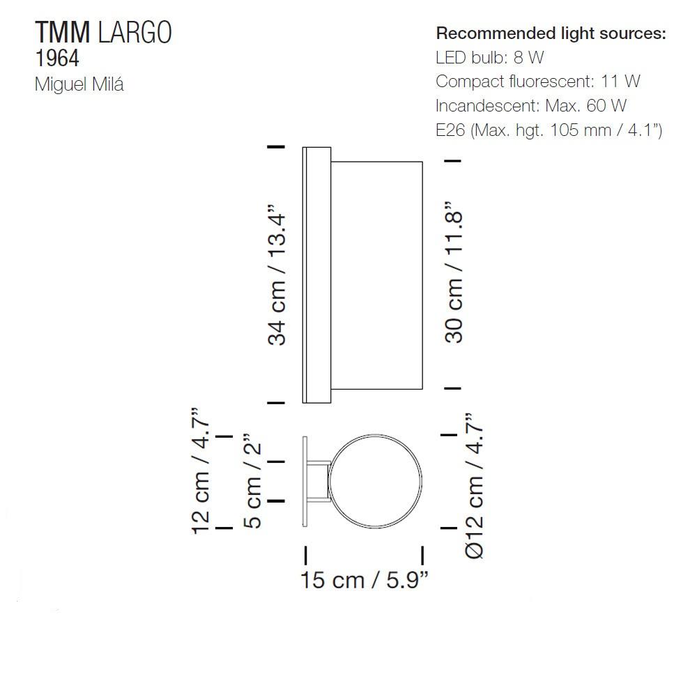 Santa & Cole TMM Largo Wall Lamp