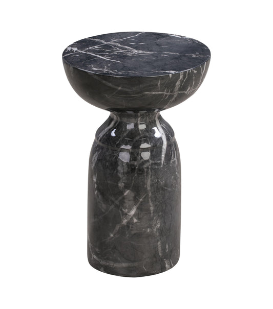 Rue Black Marble Side Table by TOV
