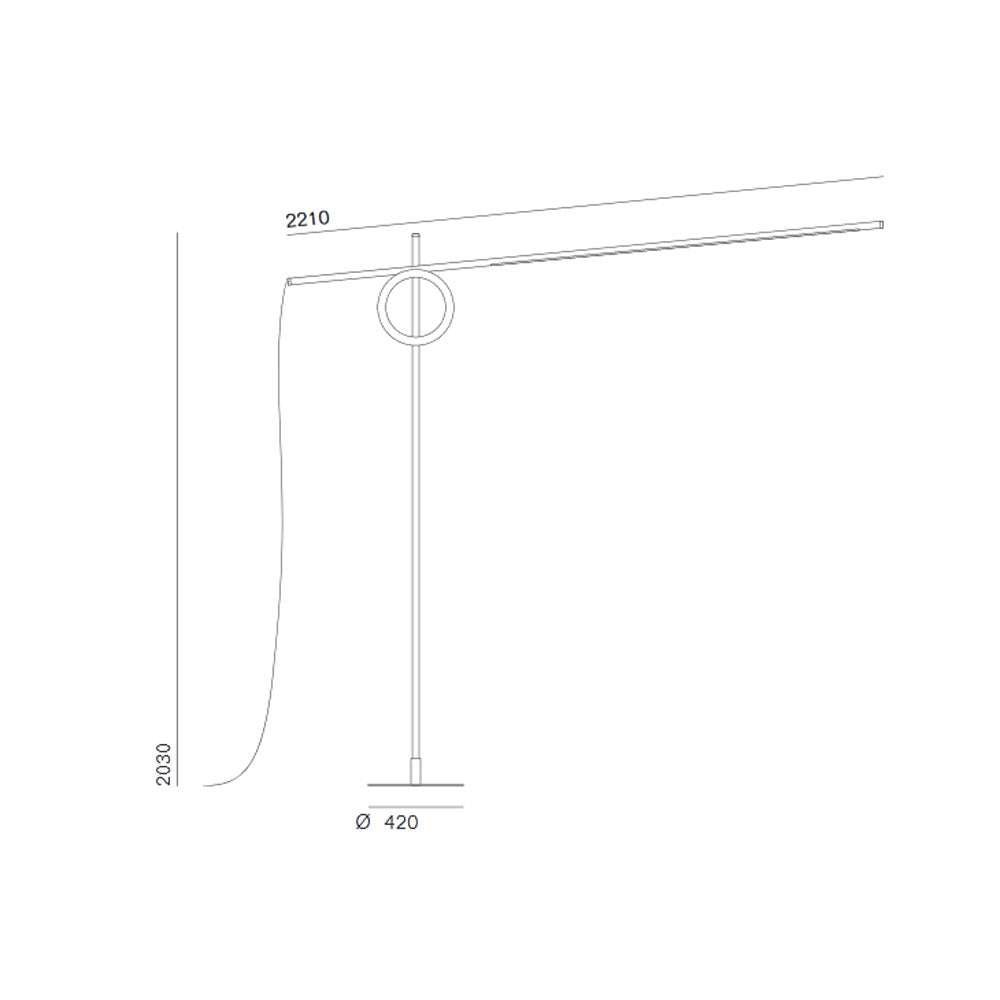 Tangent Xl Floor Lamp by Pallucco Italy