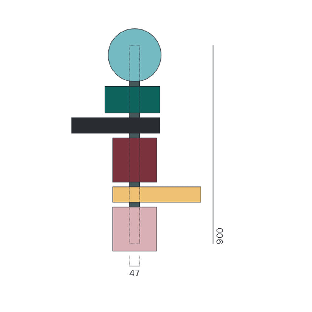 Totem 90 Wall Light by Pallucco Italy