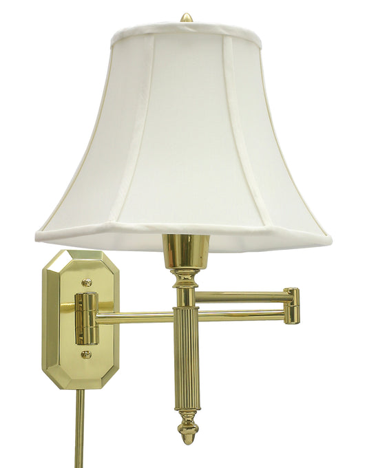 House of Troy Wall Swing Arm Lamp Polished Brass WS-706