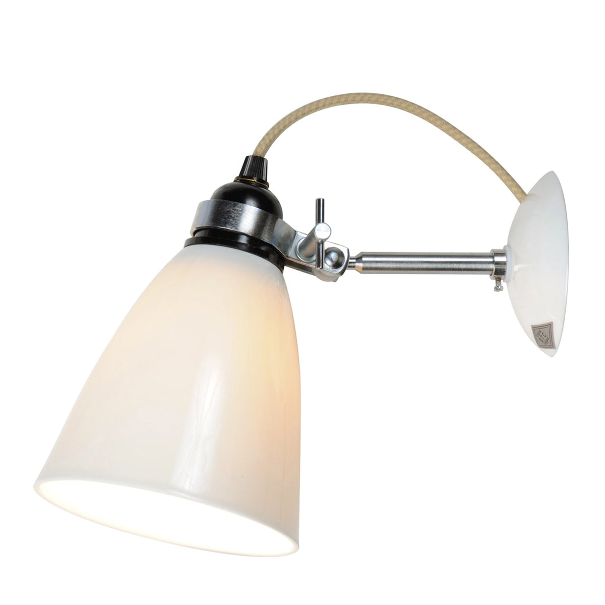 Hector 30 Medium Dome Wall Light by Original BTC, White (photo 4)