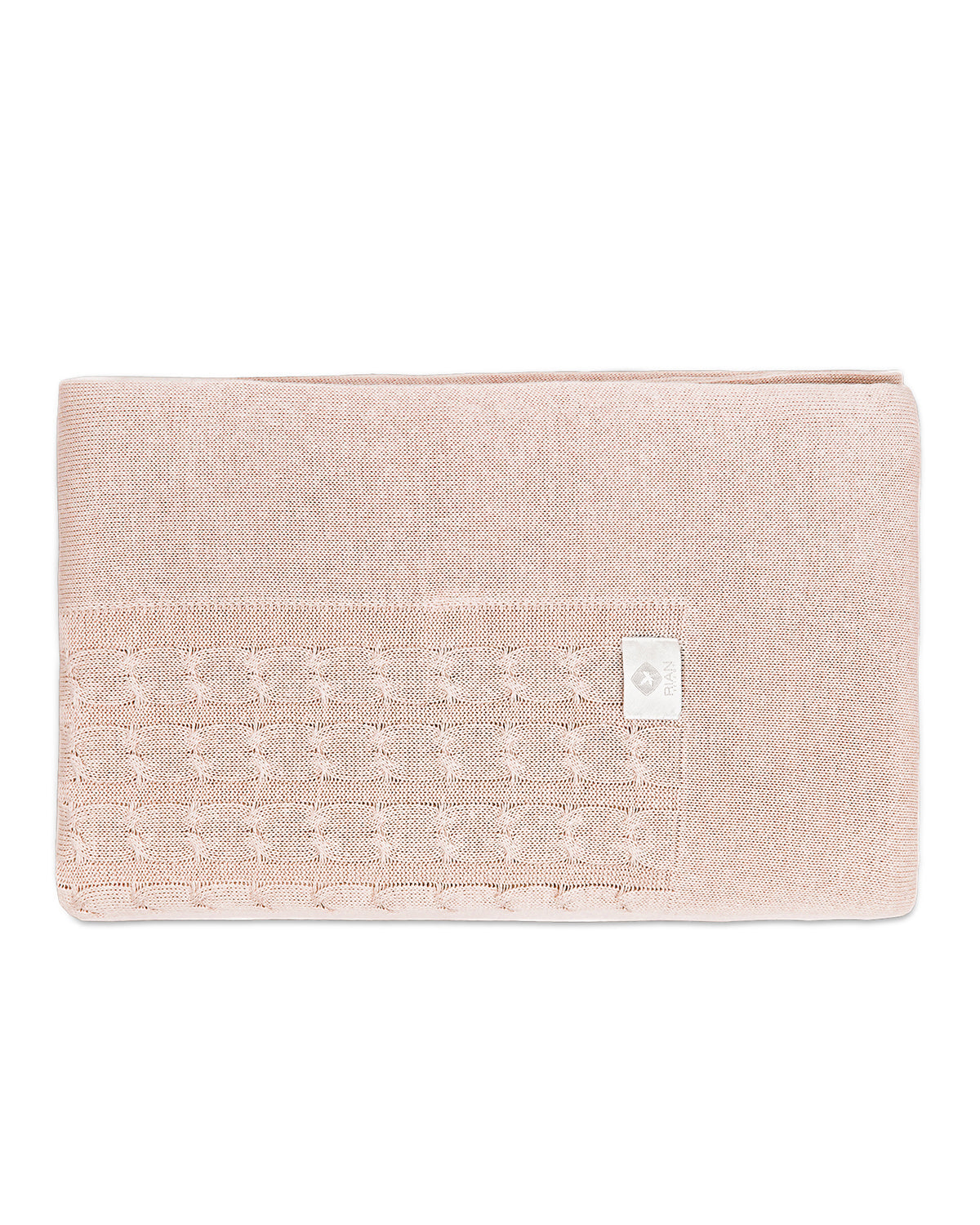 Rian Tricot Knit Baby Quilt in Soft Pink