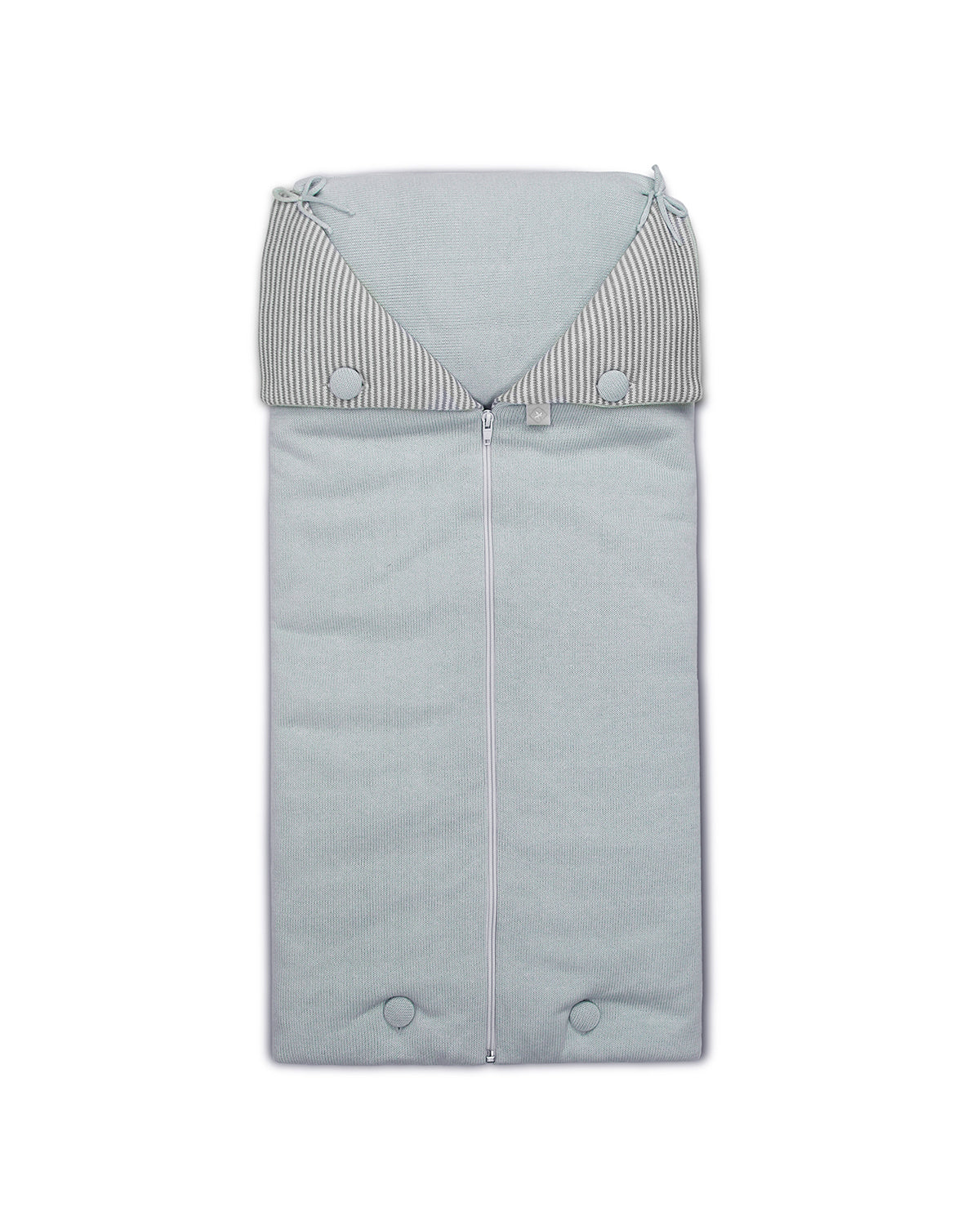 Rian Tricot Knit Cocoon Blanket in Light Blue