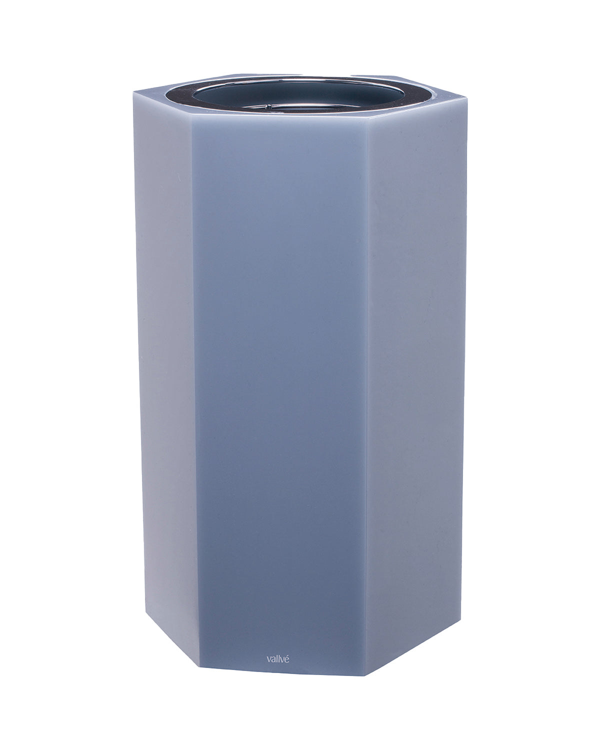 Vallvé Hexa wastebasket in Light Sky resin – photo 2