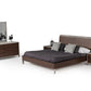 Nova Domus Conner Modern Dark Walnut and Faux Concrete Bed