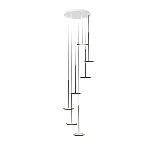 Pablo Designs Sky Solo 7-Pendant Chandelier finish detail close-up showing material and craftsmanship