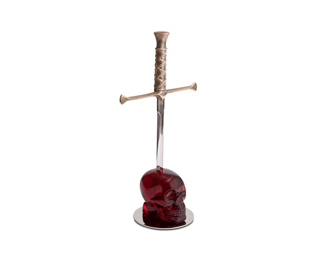 Vallvé Cranium Vintage towel rack in Red resin – photo 4