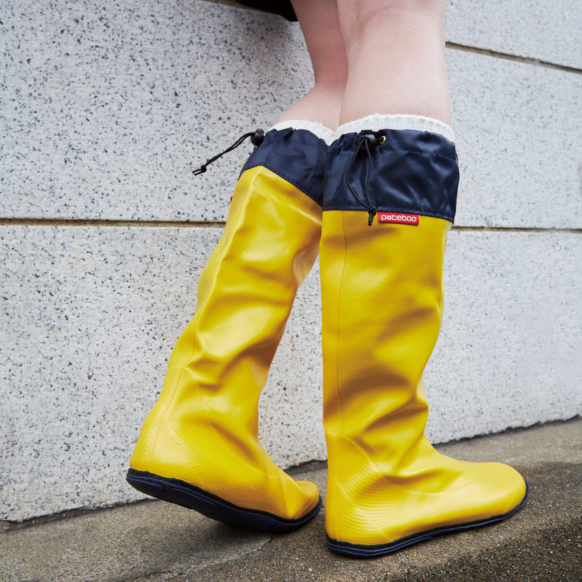 Pokeboo Packable Rubber Rain Boots in Yellow – packable rain boots, photo 2