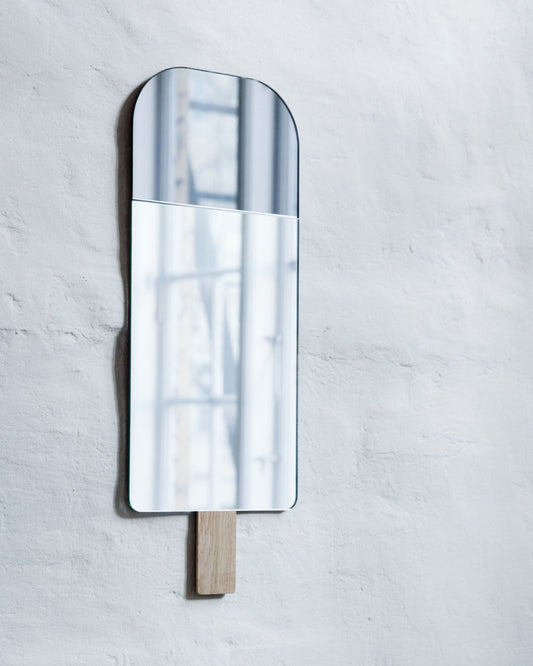 EO Play Ice Cream Mirror in Smoked Grey – styled on a wall (photo 1 of 4)