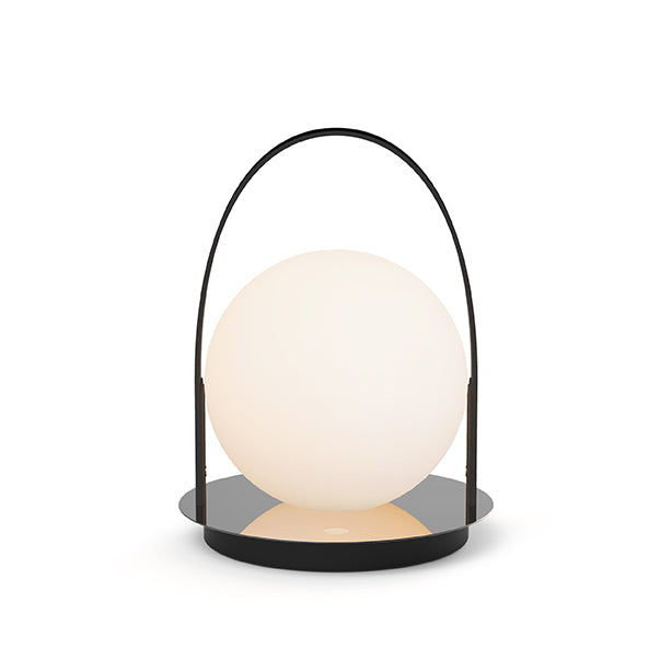 Pablo Designs Bola Led Lantern Black Disc + Tan Strap