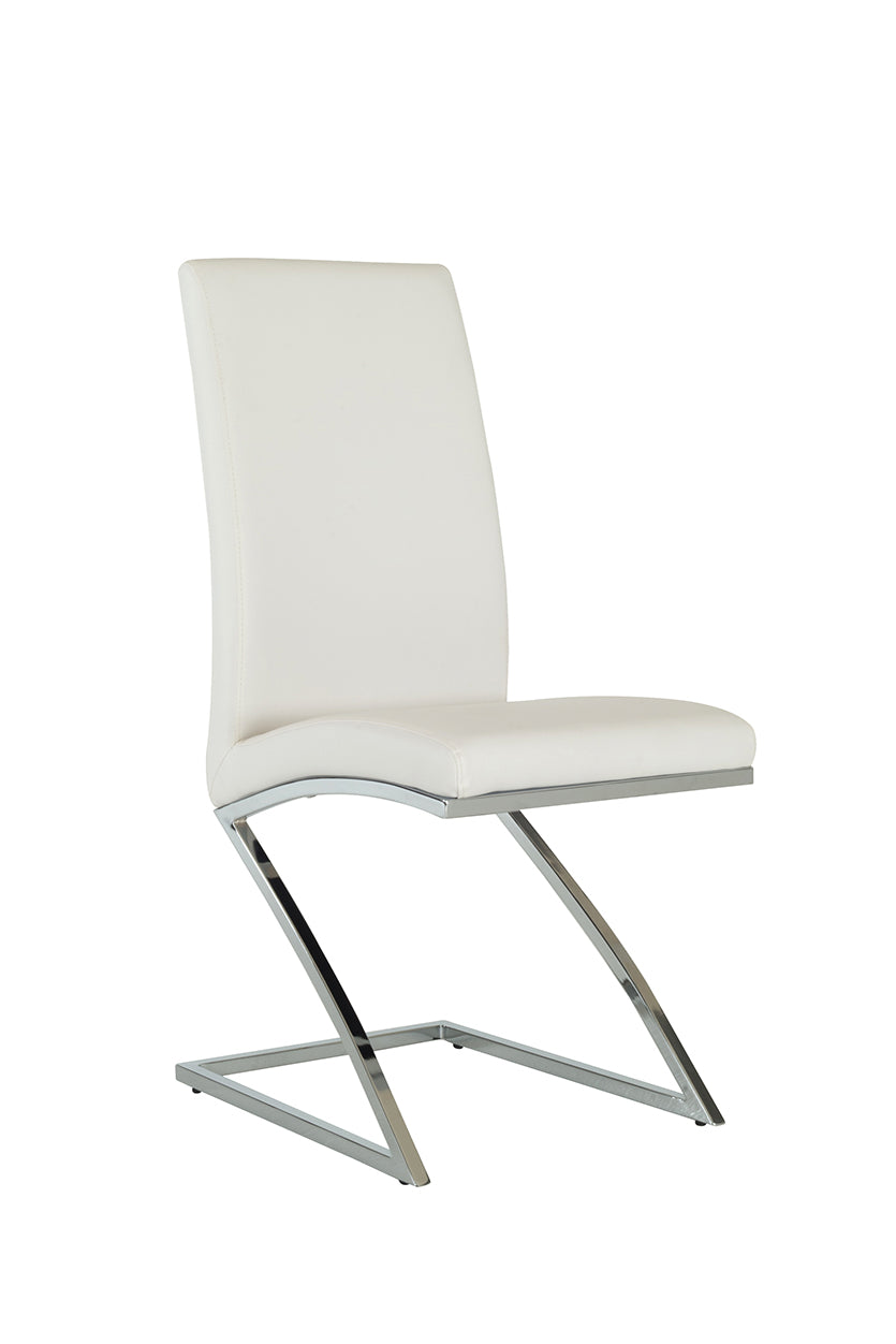 Angora Modern White Dining Chair Set of 2