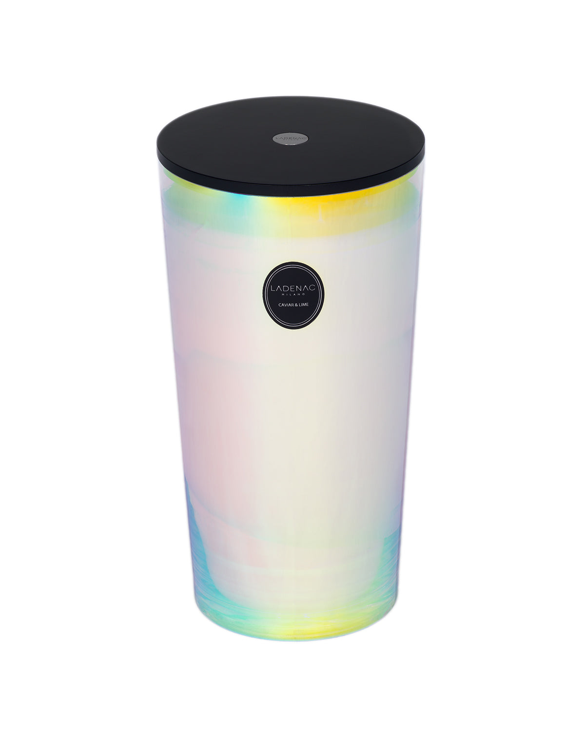 Urban Senses 8.5 kg seven-wick candle by Ladenac Milano, Caviar Lime candle in iridescent glass