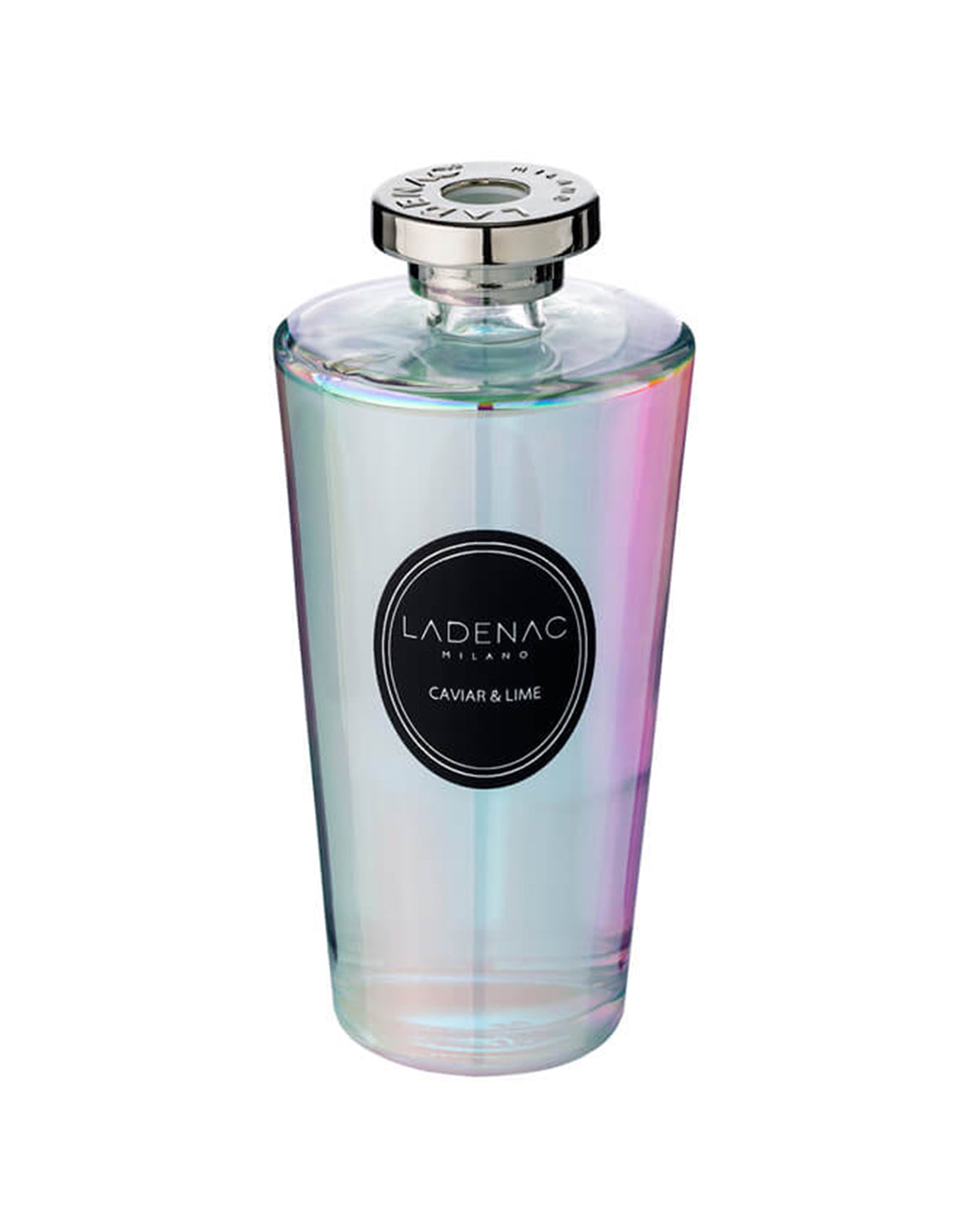 Urban Senses deluxe reed diffuser 500 ml by Ladenac Milano, Caviar Lime iridescent bottle