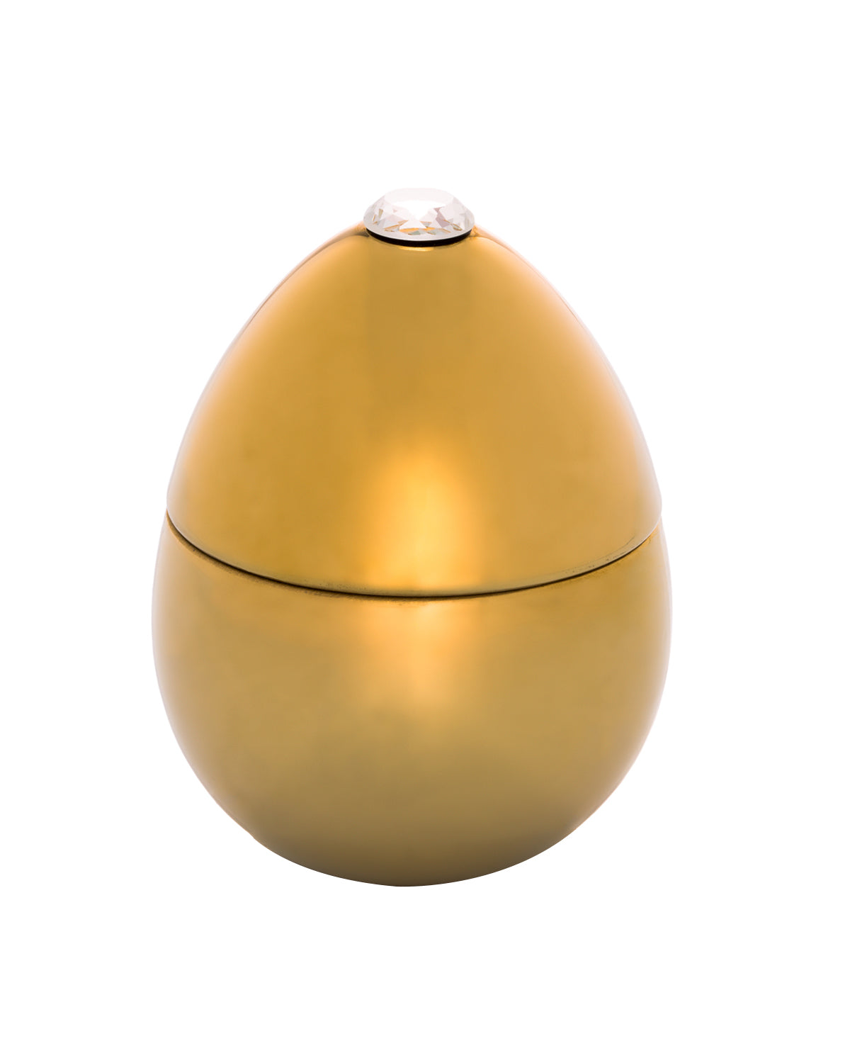 Bois de Russie 220 g ceramic egg candle by Ladenac Milano, Gold egg candle