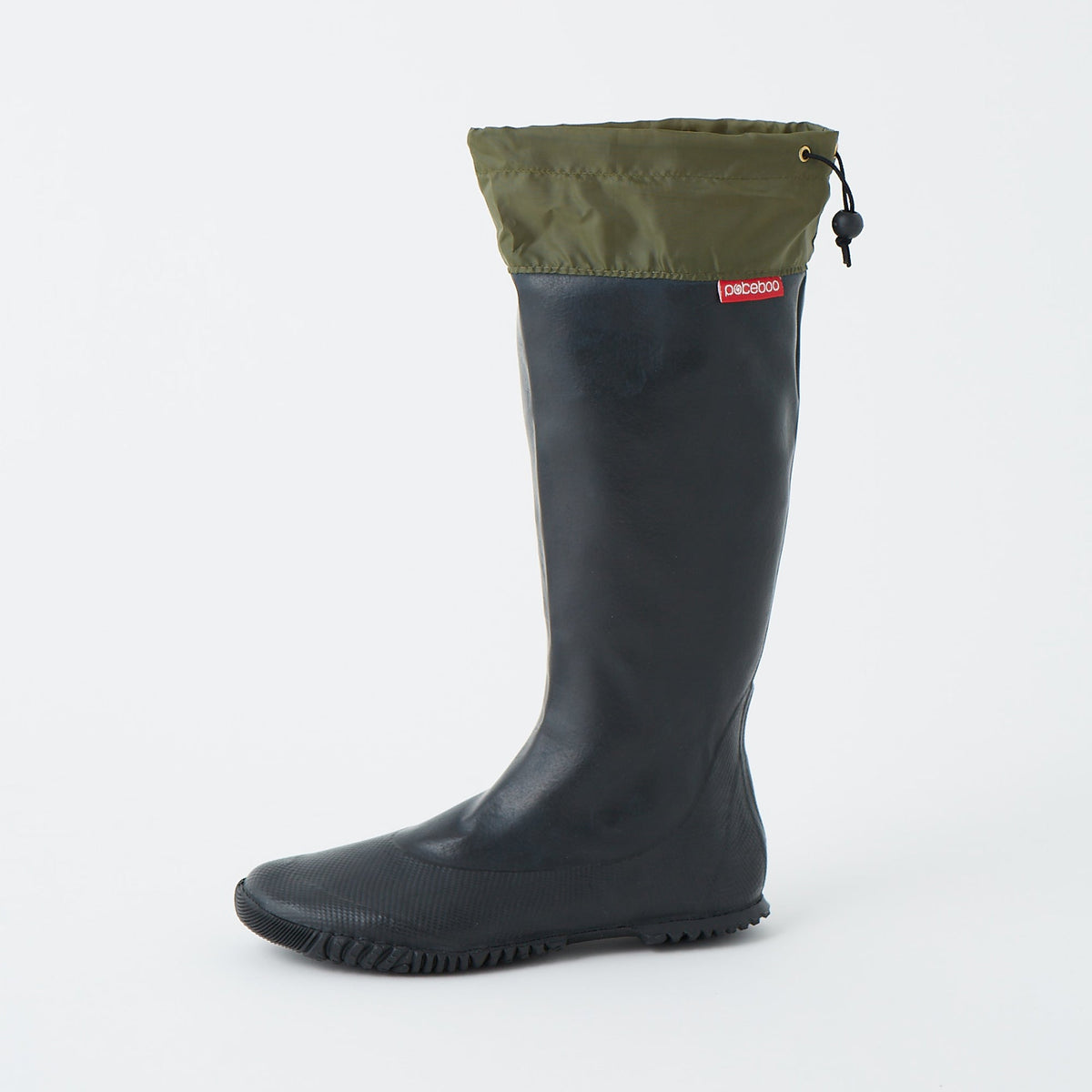 Pokeboo Packable Rain Boots, Rugged Sole in Black – packable rain boots with rugged sole, photo 2