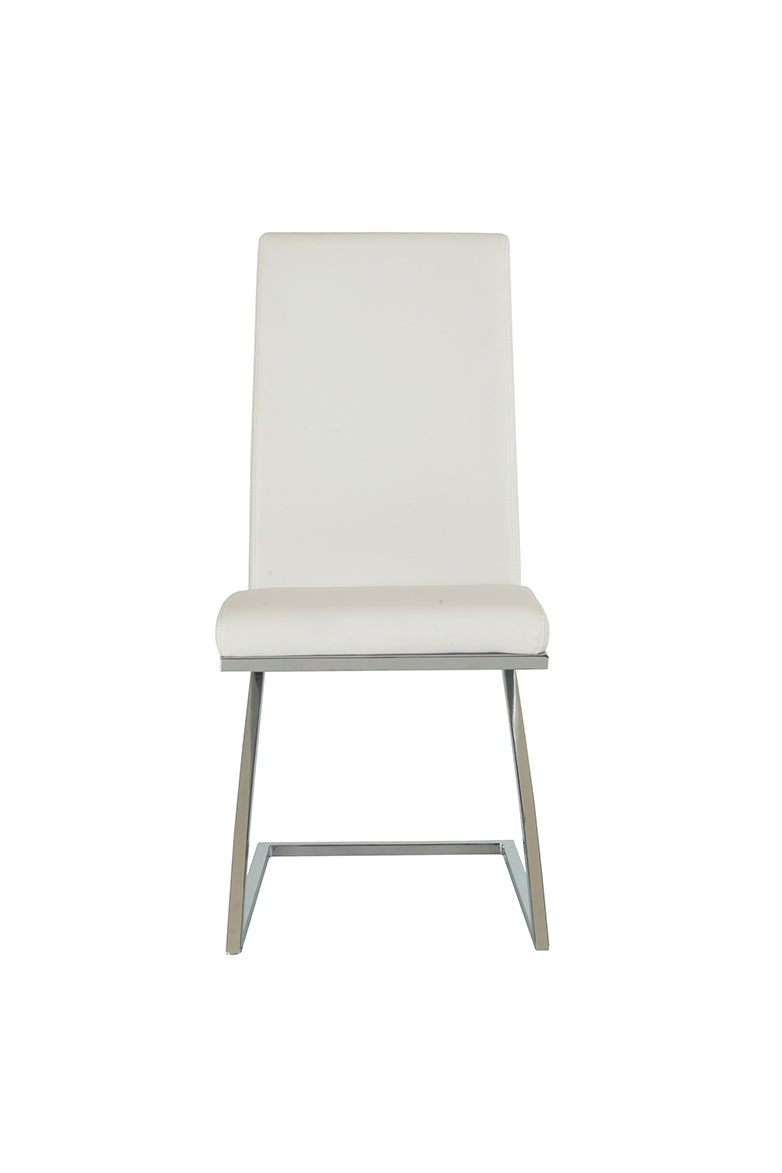 Angora Modern White Dining Chair Set of 2