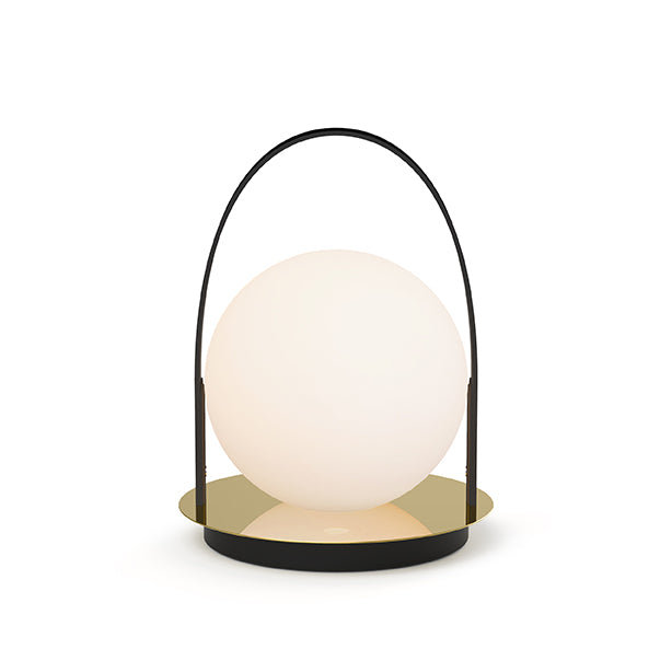 Pablo Designs Bola Led Lantern Brass Disc + Tan Strap