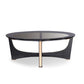 A&X Talin Modern Black Crocodile and Rosegold Coffee Table